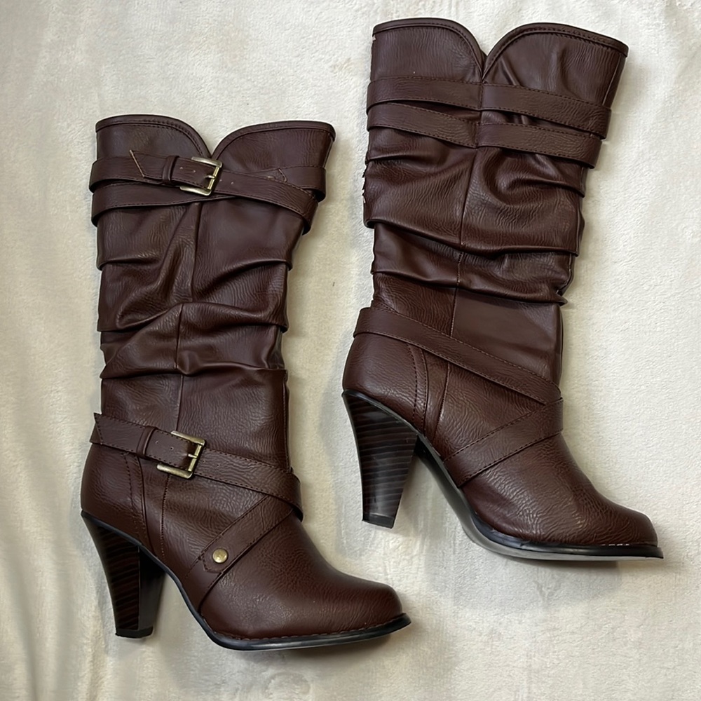 Brown Heeled Boots